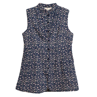 布符冬季新款印花出芽马甲复古简洁时尚洋气休闲潮流中式女