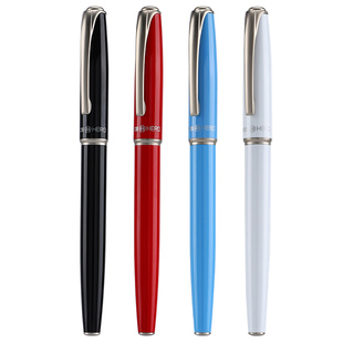 HERO/英雄1513商务办公学生男士全金属钢笔消字笔可擦配2.6小口径墨囊明尖硬笔书法钢笔免费刻字