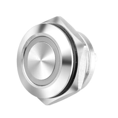 超薄金属插脚带灯红绿按钮开关