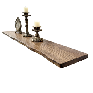 老榆木一字板禅意茶桌面板实木大板客厅飘窗台面板定制风化旧木头