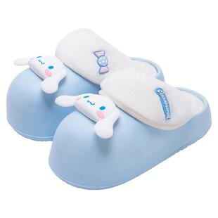 【清仓特价6.9起】棉拖鞋女款冬季室内居家加绒包跟毛毛拖鞋男士