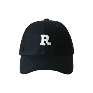 胡茬叔叔原创硬顶棒球帽男经典R标高品质帽子女宽檐显脸小鸭舌帽
