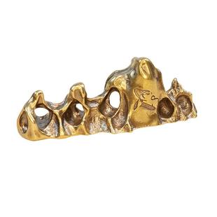 纯铜笔山笔架搁笔镇纸黄铜创意文房四宝摆件