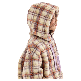 KUUYOO儿童毛绒格子外套冬季摇粒绒内里绒感厚实中大童防风外套