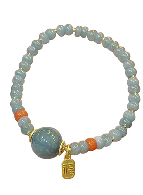 转运女生礼物天然手链翡翠简约