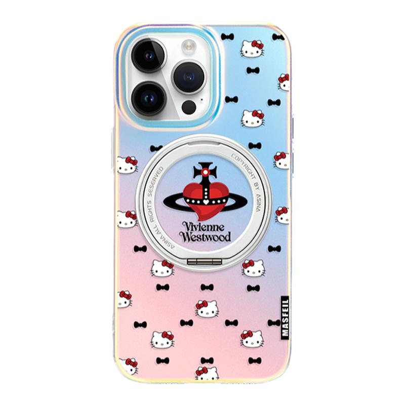 MASFEIL × 土星KT适用苹果17Promax手机壳新款ip15磁吸带支架iPhone16Pro保护套支点14女奢华13pm全包Lo5