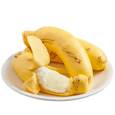 香蕉包奶露慕斯儿童早餐卡通馒头