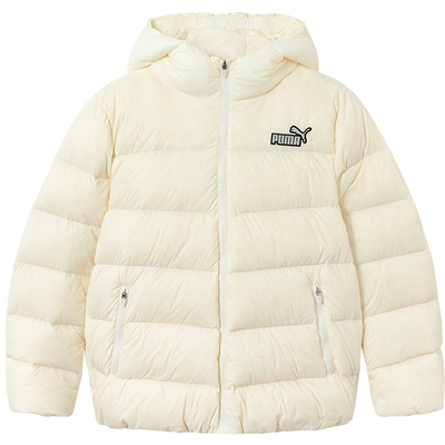 PUMA彪马童装新款儿童冬季羽绒服连帽防风保暖轻羽拉链外套冬装