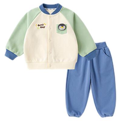 嘟嘟家男童套装春秋儿童棒球服运