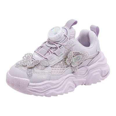 ABCKIDS女童旋钮透气跑步鞋