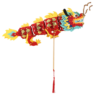 国潮2026元宵节舞龙灯笼手工DIY材料包非遗花灯儿童手提发光宫灯