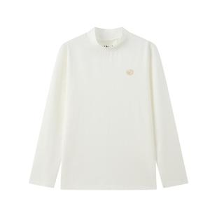 eland kids衣恋童装男童T恤2025年秋季新品女童半高领长袖打底衫