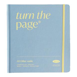 韩国iconic简约硬面绑带6个月日程本周计划办公日记事本万年历手