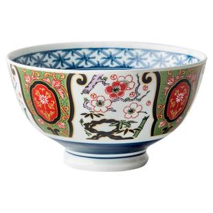 新中式国风锦彩青花米饭碗家用陶瓷吃饭碗套装高颜值单个饭碗餐具