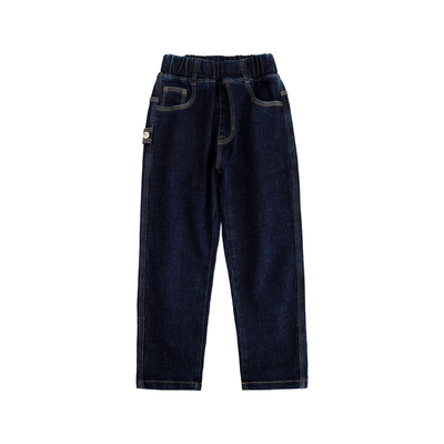 男童裤子加绒一体绒牛仔裤秋冬季