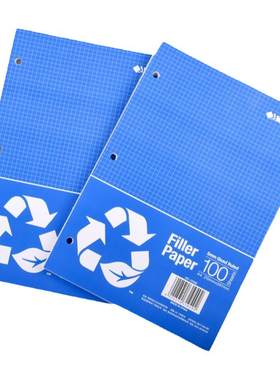 kaisa彩色活页纸三孔方格横线A4