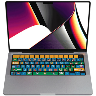 原色工场适用于macbookair13寸键盘贴20款M1女苹果笔记本按键贴新款21款pro1416按键贴卡通可爱女高颜值