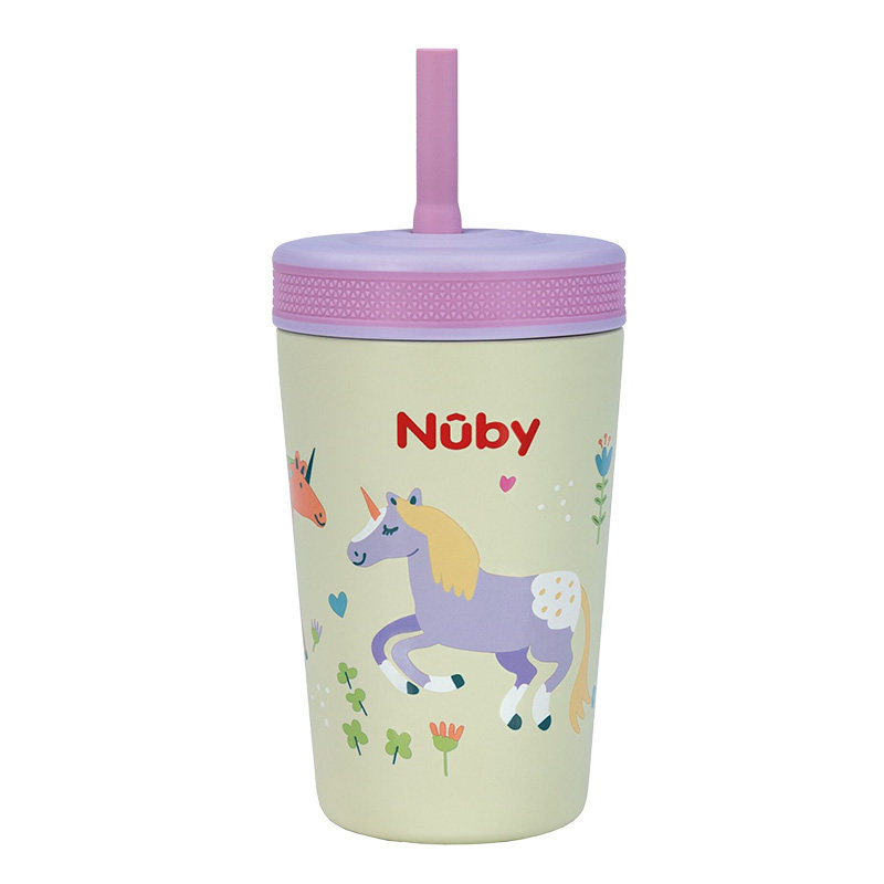 Nuby努比不锈钢保温直饮吸管杯