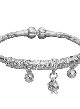 9999纯银国风吉象南盘缠手镯礼物