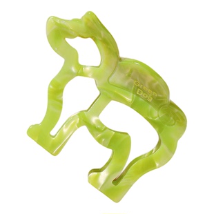 河南博物院绿釉立狗抓夹新款简约时尚发夹百搭发饰女朋友