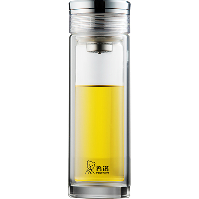 希诺抗菌玻璃杯双层高档老板水杯