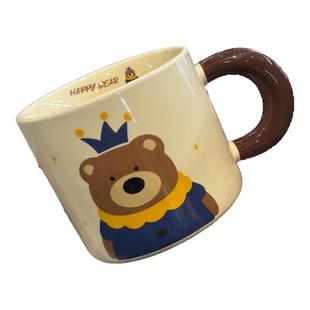 马克杯礼品套装可爱卡通陶瓷杯带盖带勺女生高颜值水杯伴手礼批发