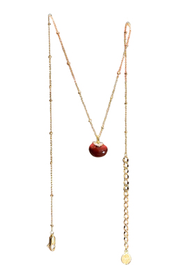 红宝石滴釉吊坠项链轻奢