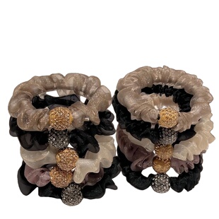 欧根纱大肠发圈女2025新款网红扎头发发绳丸子头高弹力橡皮筋头绳