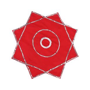 手绢花东北秧歌儿童考级八级绢花飞跳舞专用舞蹈道具八角巾红手帕