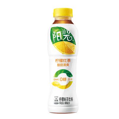 阳光茶线条小狗联名无糖经典柠檬红茶桃桃无糖茉莉饮料500ml*12瓶
