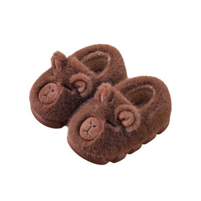 卡皮巴拉棉拖鞋女童可爱毛绒秋冬