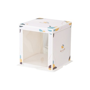 生日蛋糕盒6六8八10十12寸蛋糕盒子包装盒半透明纸盒加高烘焙网红