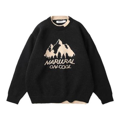 希越毛衣800克北极绒圆领假两件