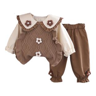 女宝宝春装1周岁一9七7八8六10十个月婴儿衣服女分体春秋女孩套装