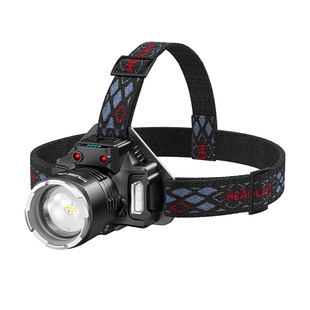 头灯头戴式强光充电超亮感应超长续航大功率变焦夜钓鱼专用氙气灯
