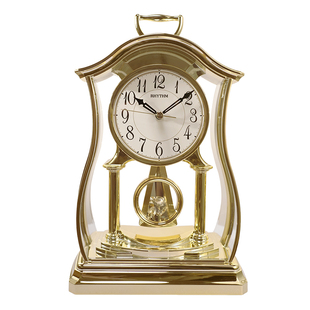 RHYTHM丽声座钟客厅家用中国风2026新款实木创意钟表摆放式台钟