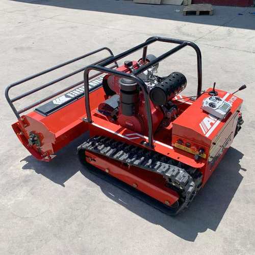 源头厂家柴油混动小型履带式割草机 垂刀款自走式遥控打草割草机