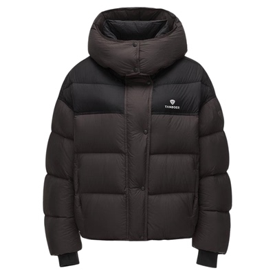 坦博尔羽绒服女款连帽短款泡芙系列轻盈保暖外套高充绒量冬季新款