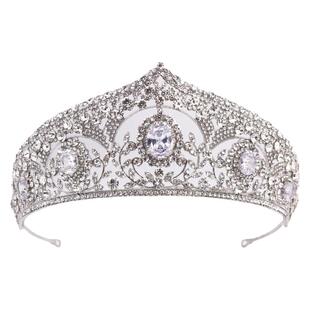 大气新娘皇冠头饰韩式超仙闪亮水钻王冠公主生日18岁成年礼物头冠