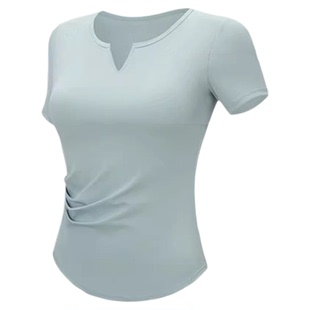 瑜伽服夏季薄款运动上衣女高级感跑步透气普拉提速干训练健身短袖