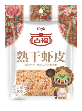 古福虾皮50g*2袋装新鲜海米海鲜水产干货即食小虾米煲汤鲜美