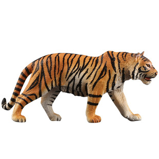 正版仿真动物模型套装野生动物园老虎狮子大象鳄鱼男孩儿童玩具