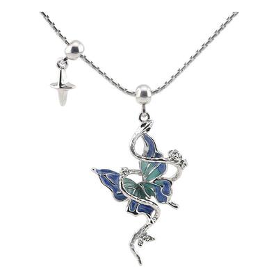 DOACH灵蛇缠绕蝴蝶项链