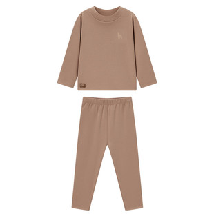 Milkbarn2025秋冬新品儿童小高领打底衣宝宝秋衣秋裤内衣套装居家