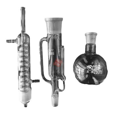 玻璃蛇形球形脂肪抽出器索氏提取器 250ml 500ml 索式 包邮 化验