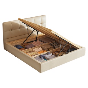 政府补贴薄齐边储物床侧开气压带抽屉床薄床头小户型床可定制尺寸