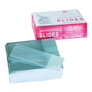 生物载玻片彩色载玻片盖玻片动植物切片套装徒手切片器磨砂边生物实验耗材显微镜配件耗材光学实验器材