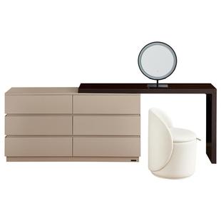 全友家居现代简约梳妆台斗柜一体轻奢高级感主卧小户型转角梳妆台