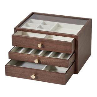 初心木质首饰盒精致高档饰品盒大容量耳饰项链饰品头饰收纳盒结婚