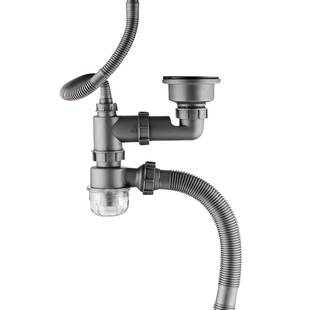 箭牌洗菜盆下水管配件厨房单槽双槽排水管套装下水道水槽下水器